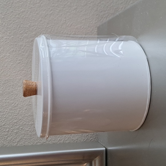 HEARTH & HAND MAGNOLIA METAL CANISTER WHITE, One Piece - Picture 3 of 5